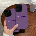 thumbnail image 2 of Love Heart Purple Trendy Simple Design Personalized Silicone Case Compatible with iPhone Case (iPhone 11), 2 of 6