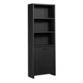 thumbnail image 4 of Mainstays Westley 5 Shelf Bookcase with Doors, Black Finish, 4 of 18