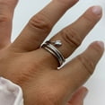 thumbnail image 4 of SS DESIGNS Multi Layer Star Ring Weaved Layered Chunky Silver Ring,Mothers Day Gift For Her, 4 of 9