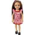 thumbnail image 6 of Barbie Chelsea Small Doll in Cherry-Print Dress with Brunette Hair & Brown Eyes, 6 of 7
