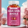 thumbnail image 2 of Gomitas para el cabello, la piel y las uñas | Vitaminas para el cabello para hombres y mujeres | Suplementos de biotina - 60 gomitas, 2 of 5