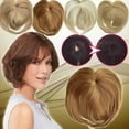 thumbnail image 3 of Women Silky Clip-On Hair Topper Wig Heat Resistant Fiber Wig Fashion Hair Wig, 3 of 4