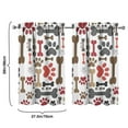 thumbnail image 4 of Funny Canine Kitchen Curtains 2 Panels - 27.5x39 Inch Puppy & Paw Design, Farmhouse Tier Curtains with Rod Pocket for Small Windows, 4 of 4