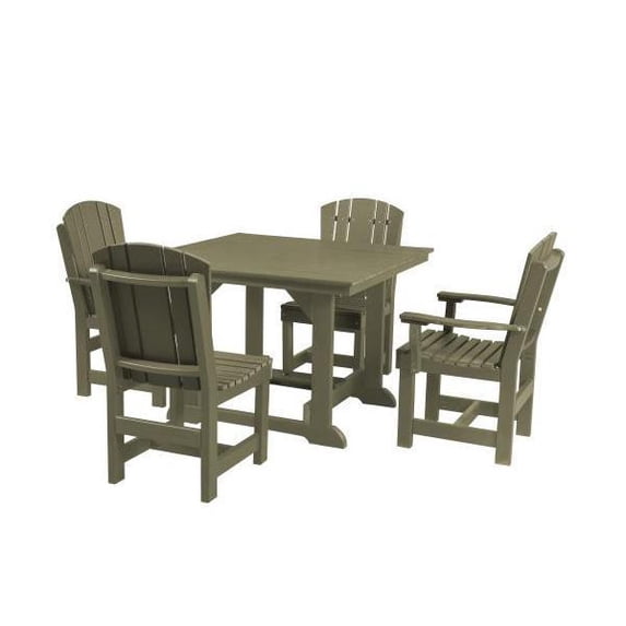 Heritage Table, 2 Dining Chairs, 2 Arm Chairs