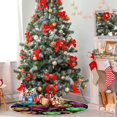 thumbnail image 4 of FMSHPON Bright Multicolored Haloween Pumpkins Xmas Christmas Tree Skirt Stand Mat for Holiday Party Decoration Indoor Outdoor 36 inches, 4 of 6