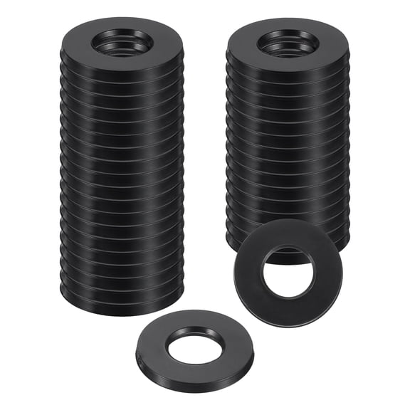 Uxcell 36Pcs Rubber Washers, 13/16 OD x 3/8 ID x 0.08" Thickness Flat Washers