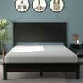 thumbnail image 5 of Costway Full Wood Headboard Flat Panel Pre-drilled Holes Height Adjustment Black, 5 of 10