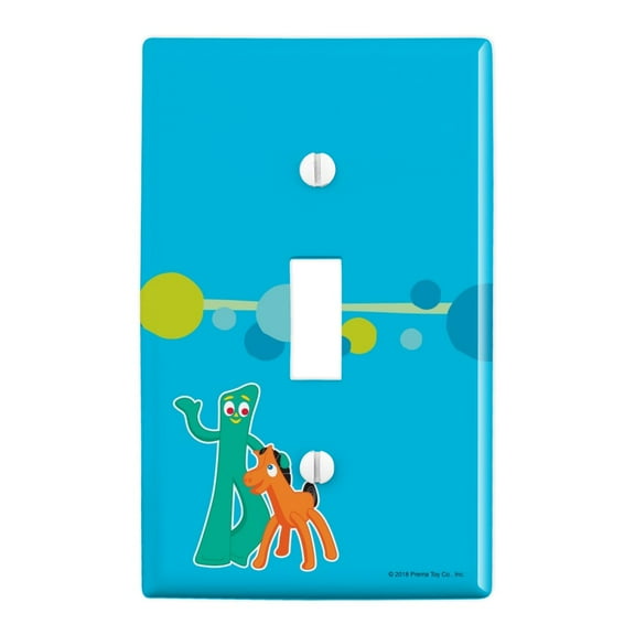Gumby Pokey Bendy Buddies BFFs Plastic Wall Decor Toggle Light Switch Plate Cover