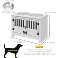thumbnail image 2 of Sptwo Large Elevated Dog Bowls with Storage Cabinet - 37L Capacity, Raised Dog Bowl Stand Feeding Station, White, 2 of 9