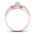 thumbnail image 4 of 1/3ct TDW Diamond 10K Rose Gold Bypass Engagement Ring, 4 of 5