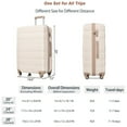 thumbnail image 5 of Luggage Sets 4 Piece,  ABS Durable Suitcase with Travel Bag, Carry On Luggage Suitcase Set with 360° Spinner Wheels, 5 of 9