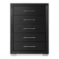 thumbnail image 2 of Furniture of America Bennett Modern Solid Wood 5-Drawer Vertical Dresser, Black, 2 of 13