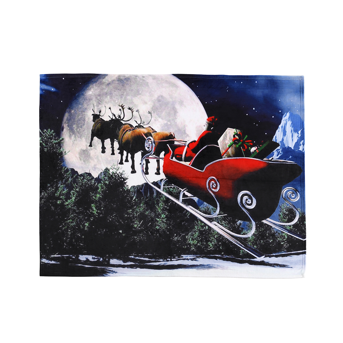 ChrIstmas Holiday Printed Fleece Throw Blanket, Super Soft Blanket for Sofa Bed