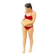thumbnail image 1 of 1/64 Girl Figures Beach, Swimsuit Woman Model, Realistic Miniature Model, Trains People Figures for Desktop Ornament Collections Decor Accessory Red, 1 of 8