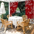 thumbnail image 2 of 1 Panel Outdoor Curtains for Patio Waterproof 54"x108" Red Christmas Weatherproof Privacy Outsides Curtains, Gnomes Xmas Tree Snowflake Gifts Birds Grommet Thermal Drapes for Cabana Porch Pergola, 2 of 8