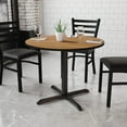 thumbnail image 3 of 36'' Round Walnut Laminate Table Top with 30'' x 30'' Table Height Base, 3 of 4