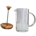 thumbnail image 1 of Transparent Glass Coffee Press with Mesh Filter for Loose Tea and Coffee at Home Kitchen 300ml, 1 of 8