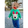 thumbnail image 2 of Baby Boys Sweatshirts Christmas Reindeer Fleece Crewneck Pullover Winter Warm Xmas Sweaters Tops 3t Green, 2 of 2