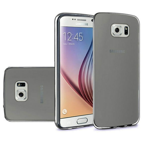 Galaxy S6 Clear Case Premium Samsung Galaxy S6 Soft TPU Case Crystal Transparent Slim Anti Slip Matte Case Back Protector Cover Shockproof Frosted Smoke
