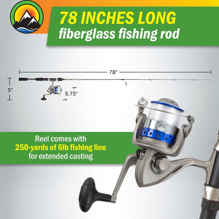 6 rod and reel system for bass fishing reels Elite Baitcaster Freshwater this compact set SKYSHALO Rod and Fishing Reel