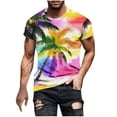 thumbnail image 2 of Zylanna Men's T-Shirts Tee, Summer Hawaii Print Short Sleeve Crew Neck Fashion Tops for Mens Multicolor, 2 of 5