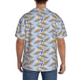 thumbnail image 5 of Naloa Cute Sloth Men's Loose Fit Cuban Collar Short-Sleeve Shirt with Button-down and Chest Pocket for Everyday Wear Outings - Small, 5 of 7