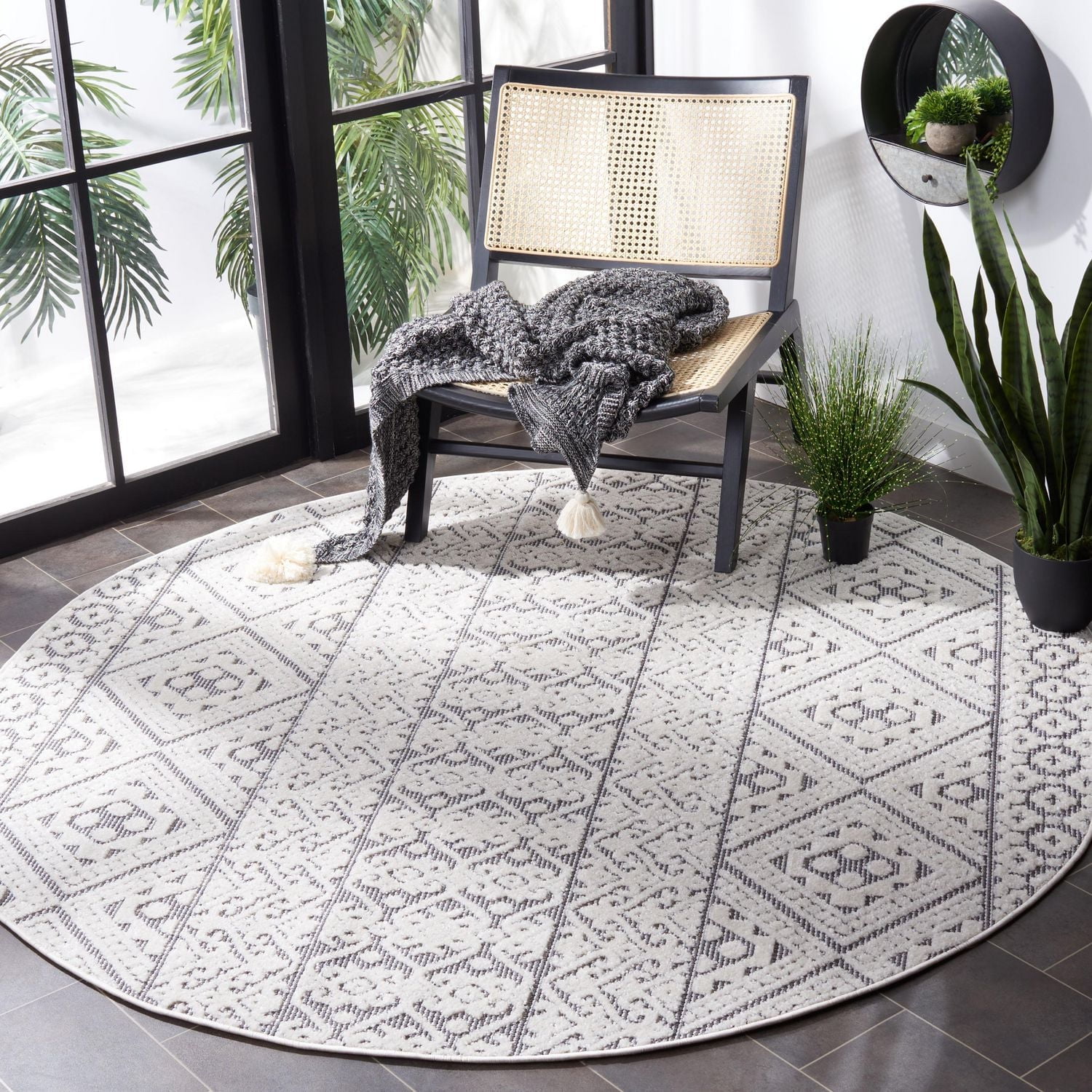 SAFAVIEH Cabana Allycia Geometric Indoor/Outdoor Area Rug
