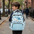 thumbnail image 4 of Pzuqiu Blue Sea Turtle 17 Inches Backpacks Boys Boys Schoolbags Bookbags with Adjustable Shoulder Strap Large Capacity Daypack for Outdoor Camping Hiking Rucksack Breathable, 4 of 7