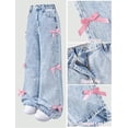 thumbnail image 6 of MUXiin Baggy Jeans for Girls Wide Leg High Elastic Waisted Cute Bow Denim Y2k Pant Trendy Boyfriend Skater Streetwear, 6 of 7