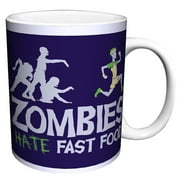 Snorg Tees Zombies Hate Fast Food Novelty Attitude Lifestyle Horror Humor Ceramic Gift Coffee (Tea, Cocoa) 11 Oz. Mug