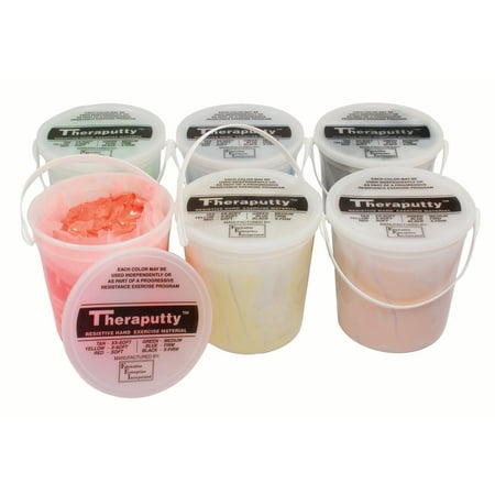 TheraPutty Plus antimicrobial exercise putty, 5 pound, set of 6