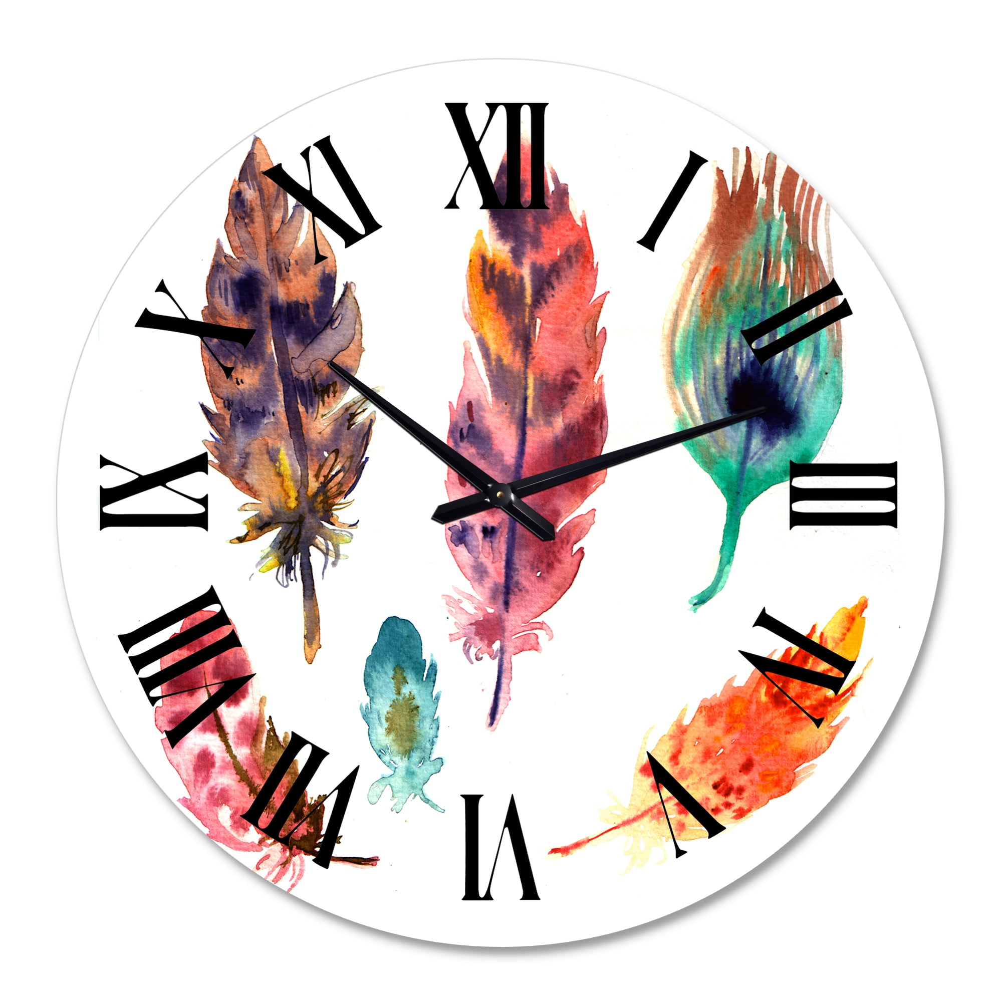 Designart 1 in Quartz Bohemian Wall Clock
