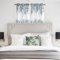 thumbnail image 4 of Green Blue Eucalyptus Leaves Kitchen Curtains Short 45 Inch Length, Summer Botanical Weeping Grommet Top Bedroom Living Room Curtains, Light Filtering Cafe Curtain Drapes 2 Panels Set 84''x45'', 4 of 9