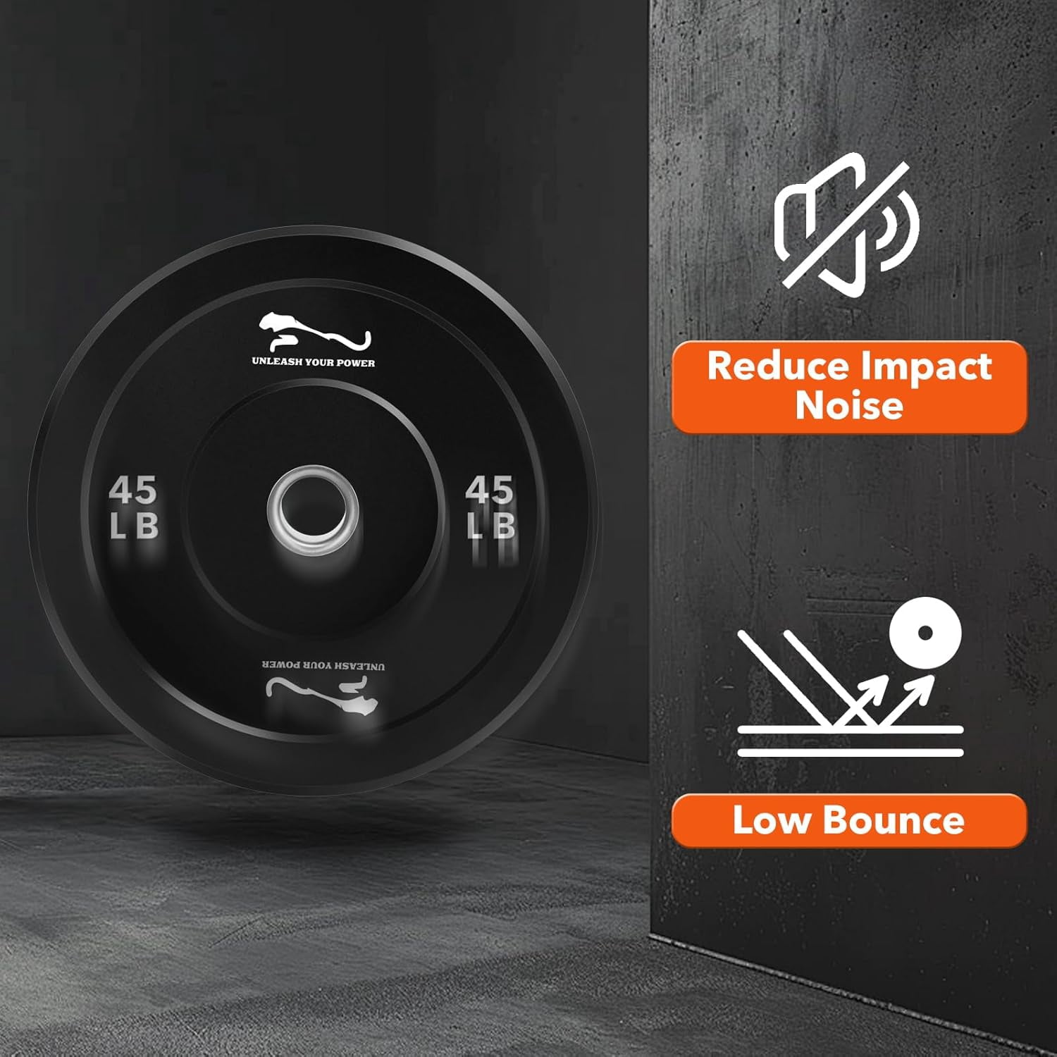 Olym-Pic Bumper Plates Set, 2-Inch Universal Fit Rubber Weight Plates with Steel Insert for Home Gym & Strength Training