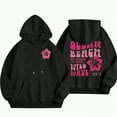 thumbnail image 2 of Towmus Cute Pink Flower Hoodie for Woman Preppy Sweatshirts Trendy Puff Print Letter Graphic Hoodies Casual Pullover Tops, 2 of 8