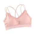 thumbnail image 3 of LRen Girls Training Bras 8-10 Years White Soft Comfortable Training Bra Girl Wireless Bralette Solid Color with Removable Padding Bras for Sports Yoga Cheer Athletic Bras, 3 of 8