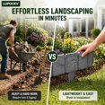 thumbnail image 4 of Imitation Stone Garden Fence, 9 X 9.8 Inch Plastic Retaining Fences,Flexible Interlocking Landscape Edging, No Tools Needed for Plant Beds, Easy to Install and Expand (D,10pcs), 4 of 6
