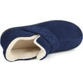 thumbnail image 2 of Zizor Men's Adjustable Velcro Strap Slippers, Memory Foam Closed Back House Shoes, 2 of 6