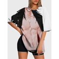 thumbnail image 3 of T-shirt short sleeve round neck summer casual loose P3226, 3 of 5