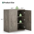 thumbnail image 3 of Sideboard Buffet Cabinet with Doors and Adjustable Shelves, Fluted  Small Storage Cabinet for Kitchen,Living Room, Gray, 3 of 11