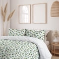 thumbnail image 2 of Ambesonne Leaves Down Alternative Quilt Comforter, Retro Leaf Watercolor Print, Twin, Sea Green and Pistachio Green, 2 of 5