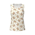 thumbnail image 3 of Picia Kawaii Bear Pattern Women's Workout Tank Top,Breathable Activewear,Slim Fit Athletic Top,Versatile Workout Moisture-wicking top-Medium, 3 of 9