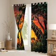 thumbnail image 3 of Homewish 3D Giraffe Family Blackout Curtains Set of 2 (52x84 Each) for Teens, Kawaii Wildlife Animal Window Curtains, Romantic Sunset Curtains and Drapes, Curtains and Drapes Decor, 3 of 5