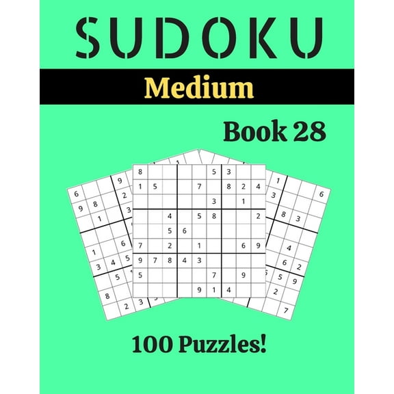 Sudoku Medium Book 28: 100 Sudoku for Adults - Large Print - Medium Difficulty - Solutions at the End - 8'' x 10'' (Paperback)(Large Print)