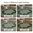 thumbnail image 7 of ODIKA 8'x10' Washable Area Rug Bold Emblem Interlocking Motifs Transitional Faded Decorative for Living Room, Under Sectional, Family , Durable, Non-Slip, 7 of 7