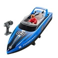 thumbnail image 3 of MERIGLARE Bateau Télécommandé 2,4 GHz Commande Cadeau Vedette pour Rivière Piscines Eau Salée Bleu, 3 of 9