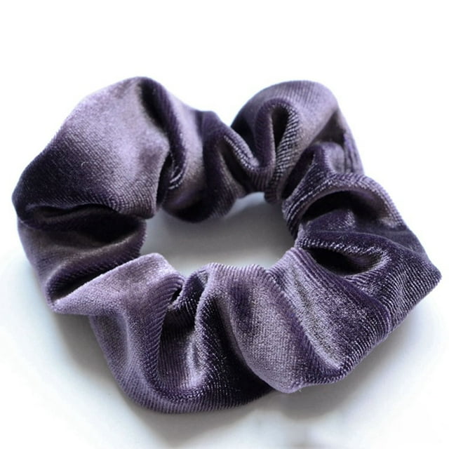 Élastiques en Velours Roses Chouchous Doux Bandeaux Attaches Cheveux Accessoires Cheveux Filles, Femmes (2 Pcs), Violet Clair 2 Pcs