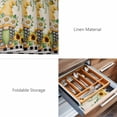 thumbnail image 6 of Placemats 1 Pack, Sunflower Gnomes Woven Placemat, Linen Place Mats for Kitchen/Dining Tables, Spring Farmhouse Vintage Daisy Floral Leaf Washable Table Mats for Party, 6 of 8