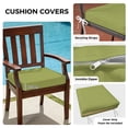 thumbnail image 3 of Outdoor Patio Cushion Covers 4 Pack Solid Color Patio Chair Cushion Covers with Ties and Zipper Leaf Green Waterproof Outdoor Seat Cushion Covers for Patio Furniture 22"x20", 3 of 9