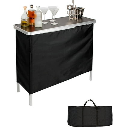 Portable Bar Table - Carrying Case Included - 39&quot;L x 15&quot;W x 35&quot;H By Trademark Innovations